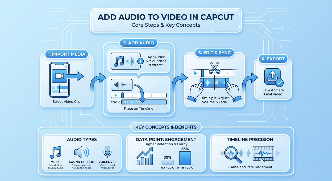 cách chèn âm thanh vào video capcut - illustration 1