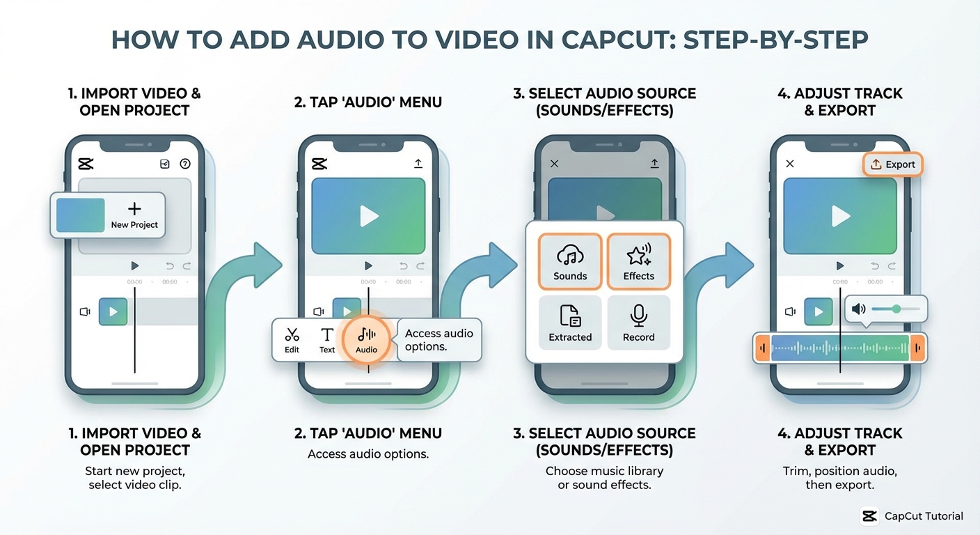 cách chèn âm thanh vào video capcut - illustration 2