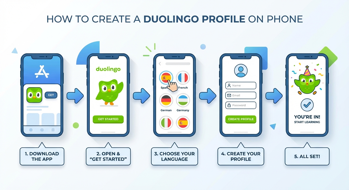 cách tạo hồ sơ trên duolingo trên điện thoại - illustration 2