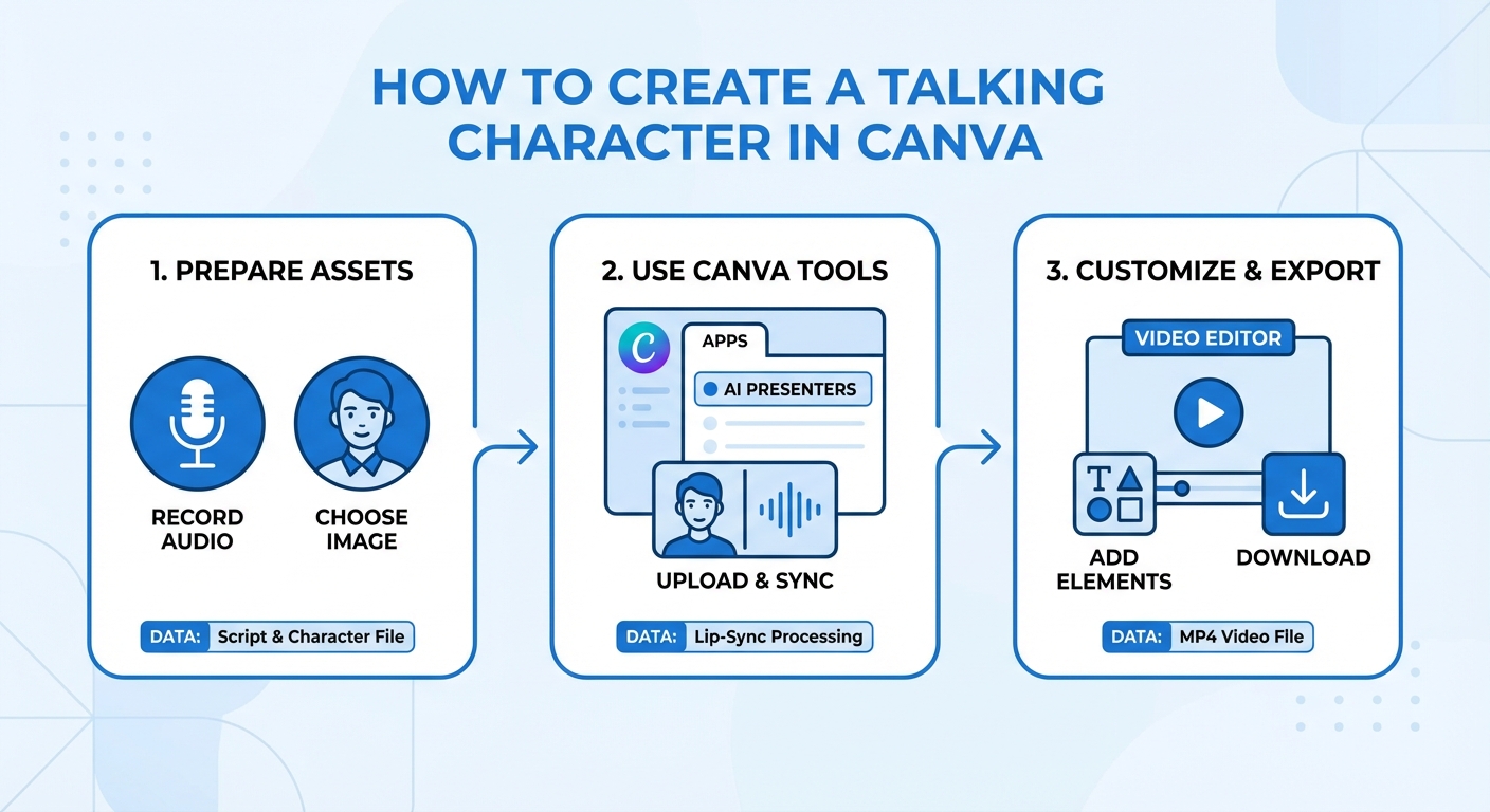 cách tạo nhân vật nói chuyện trong canva - illustration 1