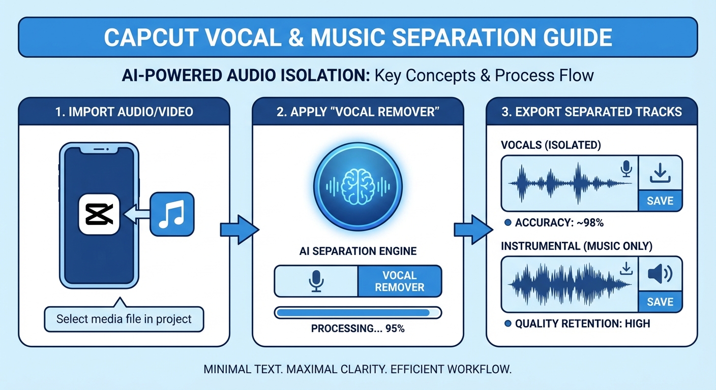 cách tách nhạc và lời trên capcut - illustration 1