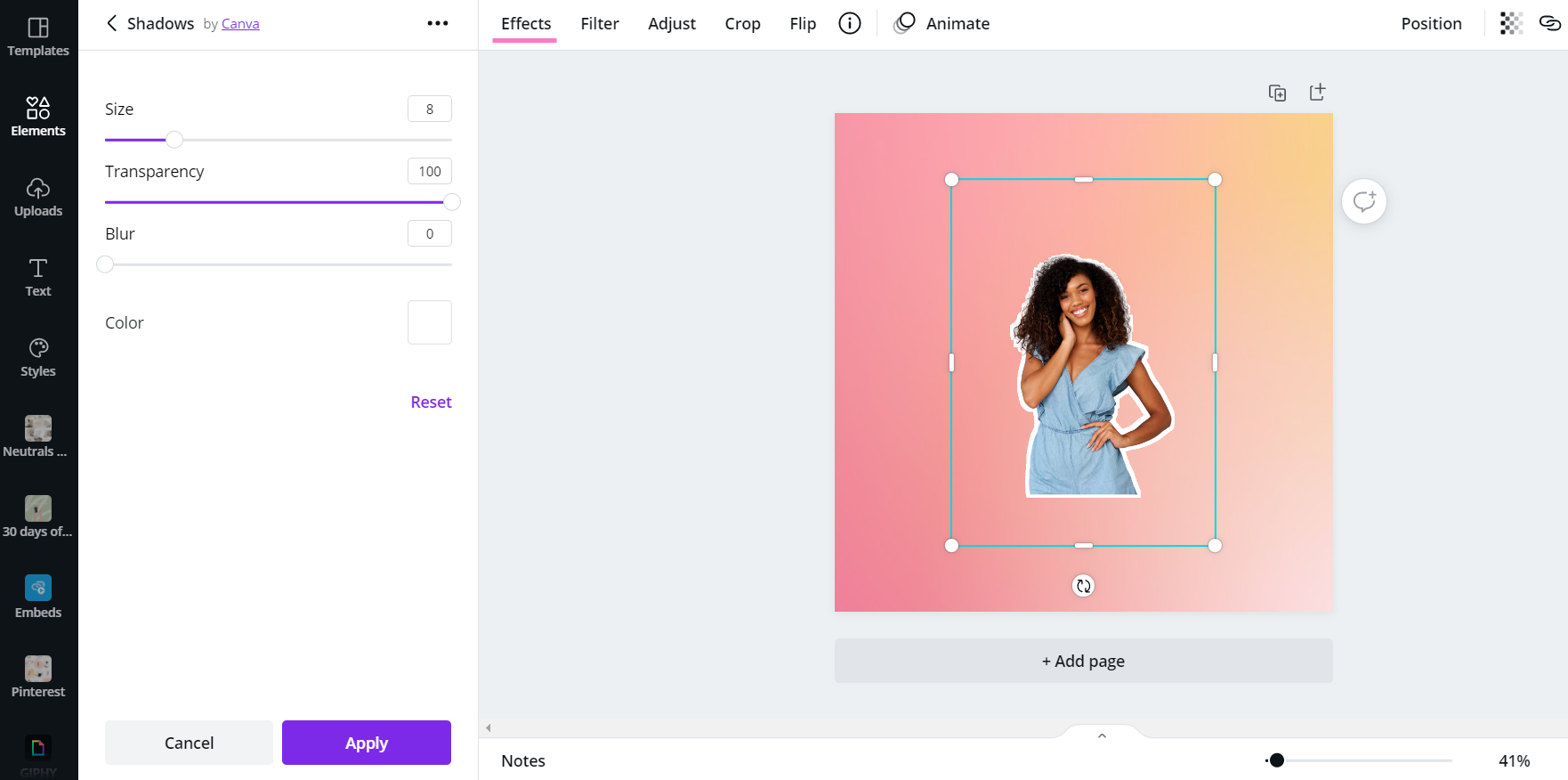 tạo viền cho ảnh trong canva - reference image