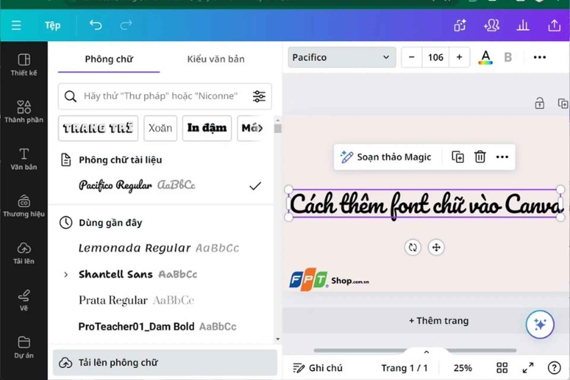 thêm font chữ vào canva - reference image