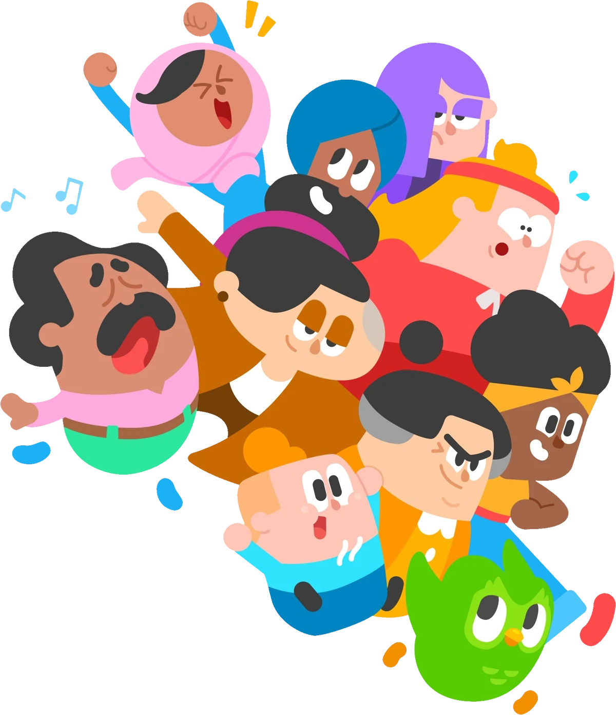 các nhân vật trong duolingo - reference image