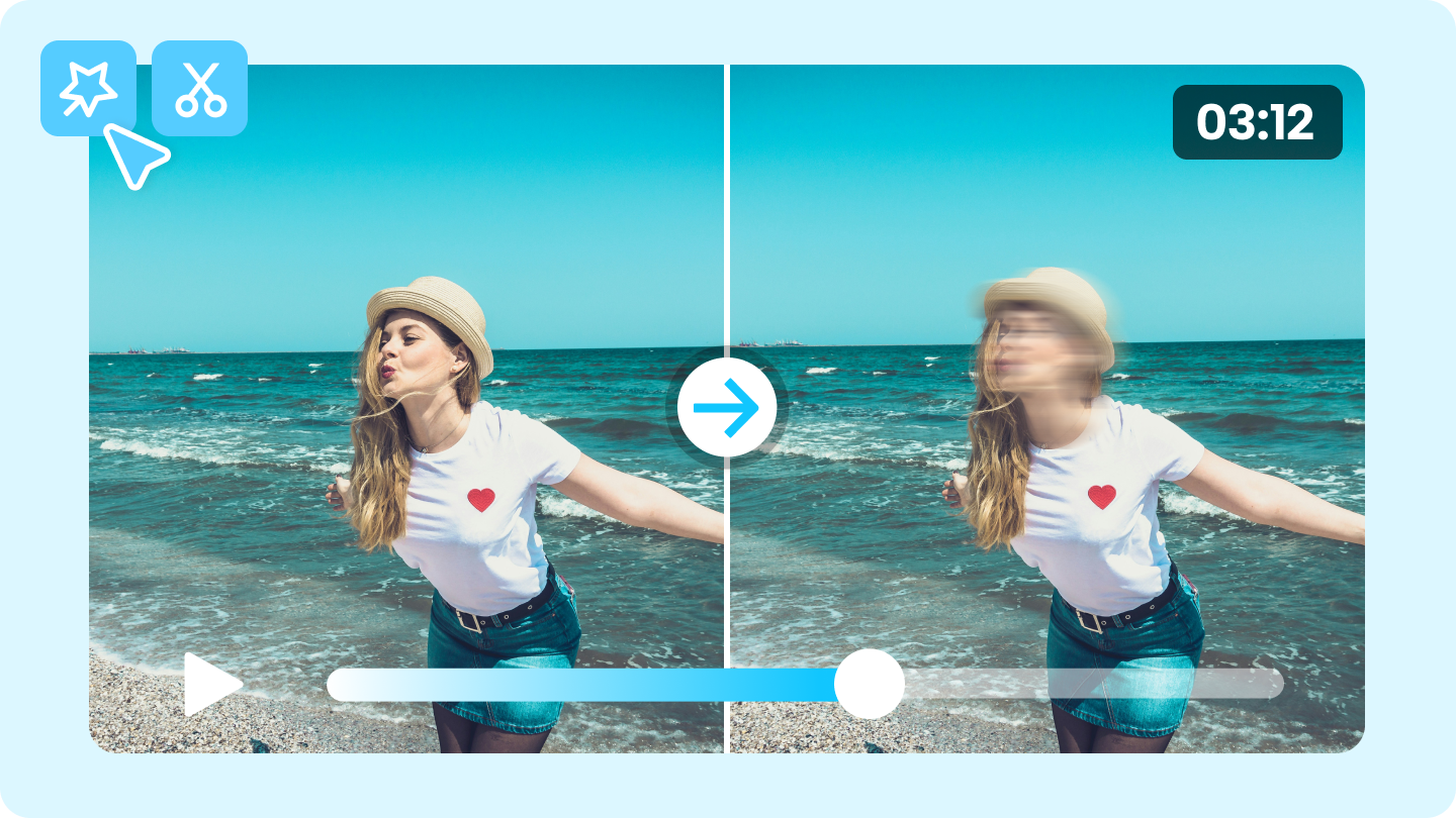 cách làm mờ mặt trên capcut - reference image