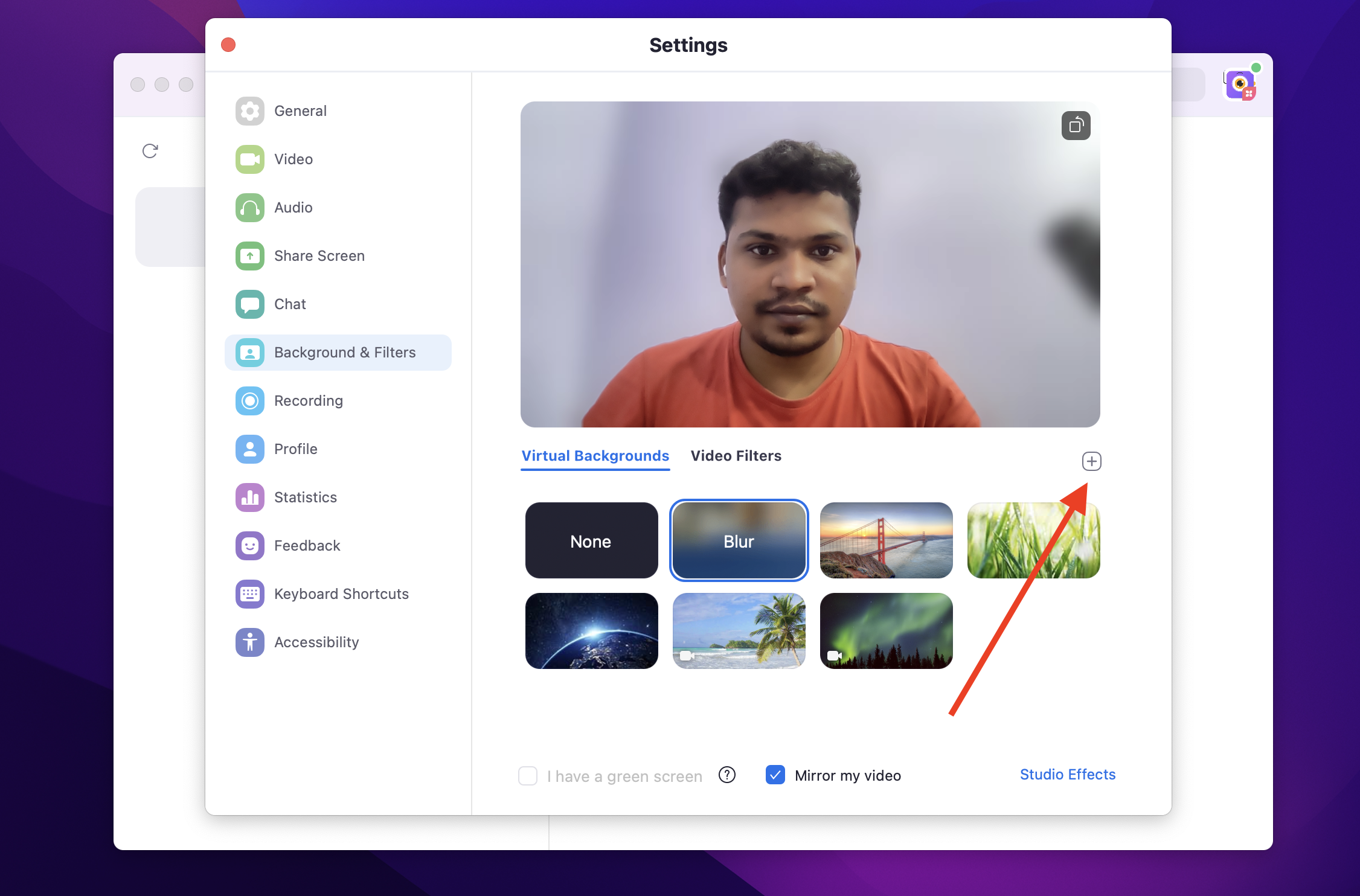 cách đổi hình nền trên zoom - reference image