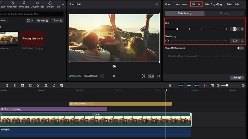 cách chỉnh tốc độ video trên capcut máy tính - reference image