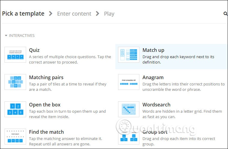 cách tạo trò chơi trên wordwall - reference image