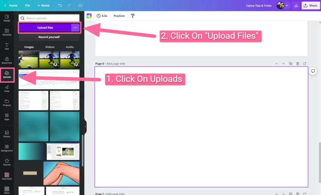 cách chèn video vào canva - reference image