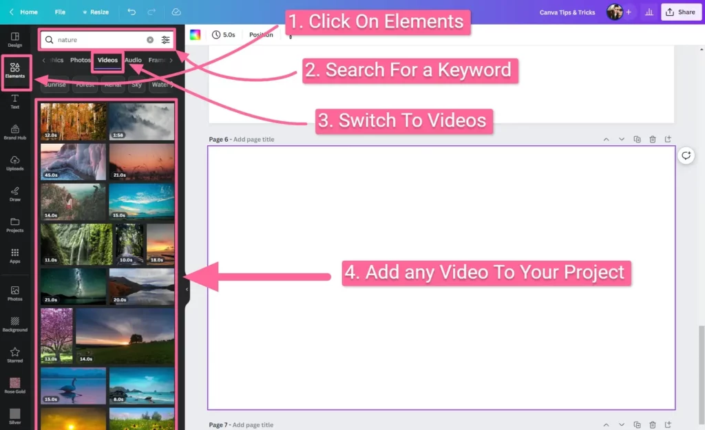 cách chèn video vào canva - reference image