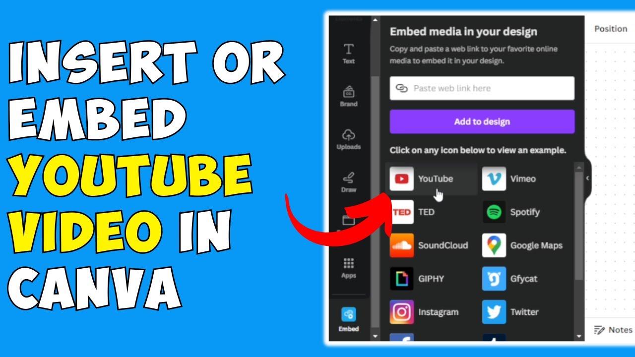 cách chèn video youtube vào canva - reference image