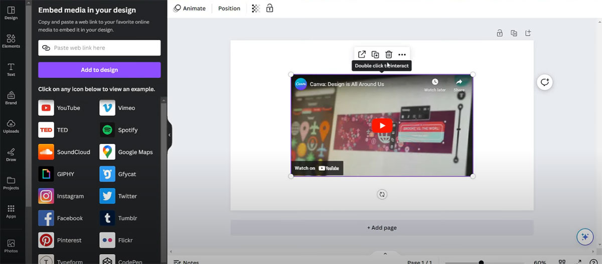 cách chèn video youtube vào canva - reference image