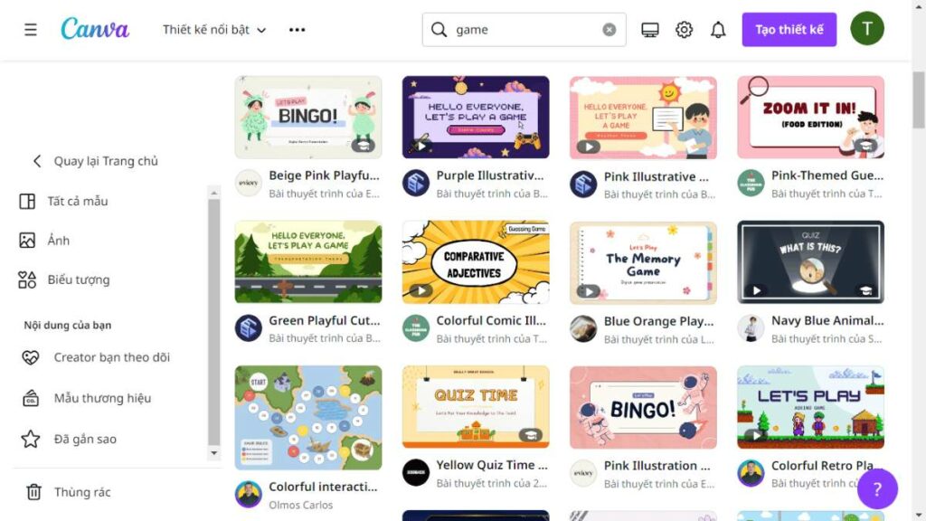 cách làm mini game trên canva - reference image