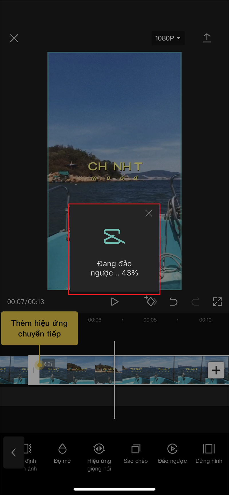 cách tua ngược video trên capcut - reference image