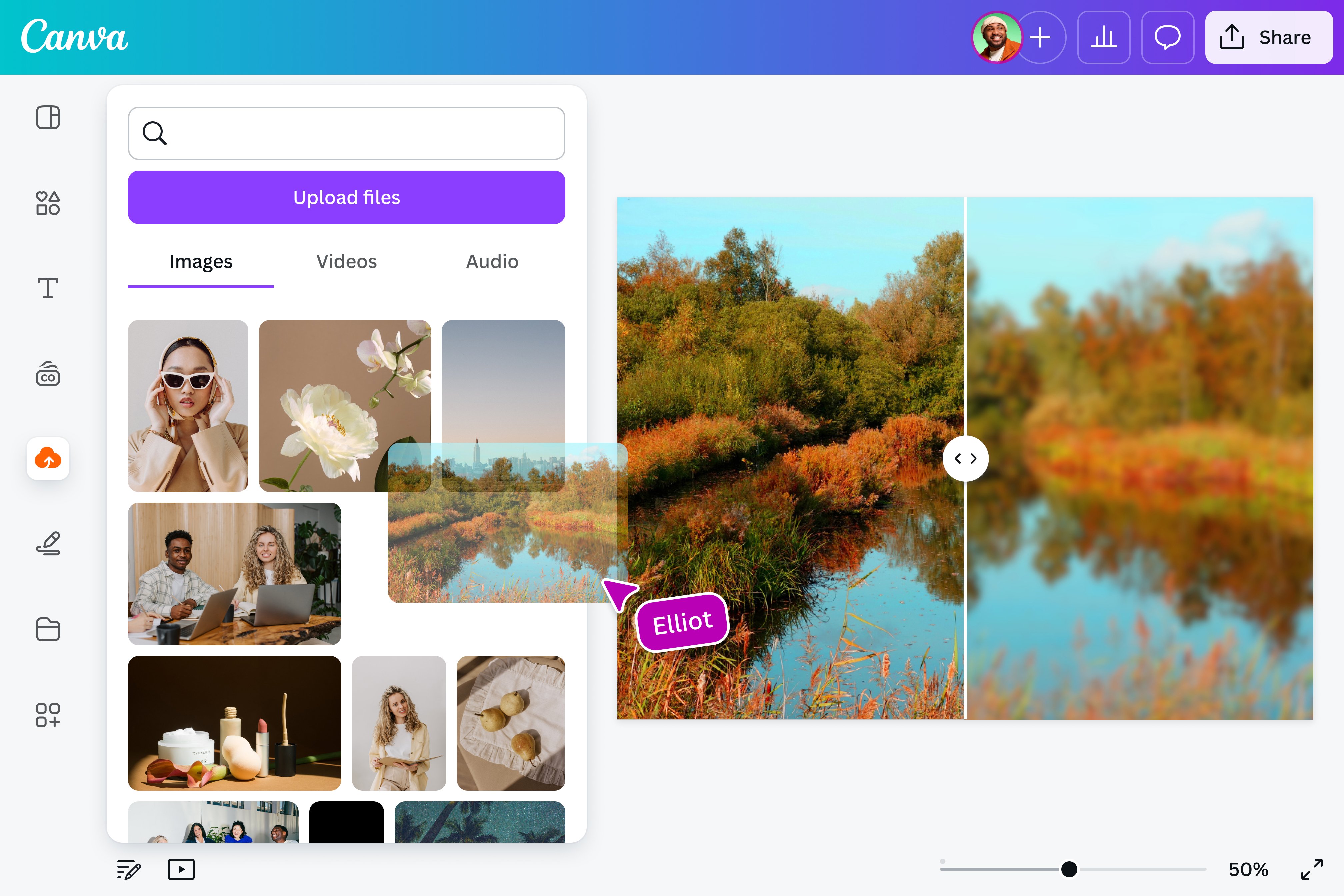 cách làm nét ảnh trên canva - reference image