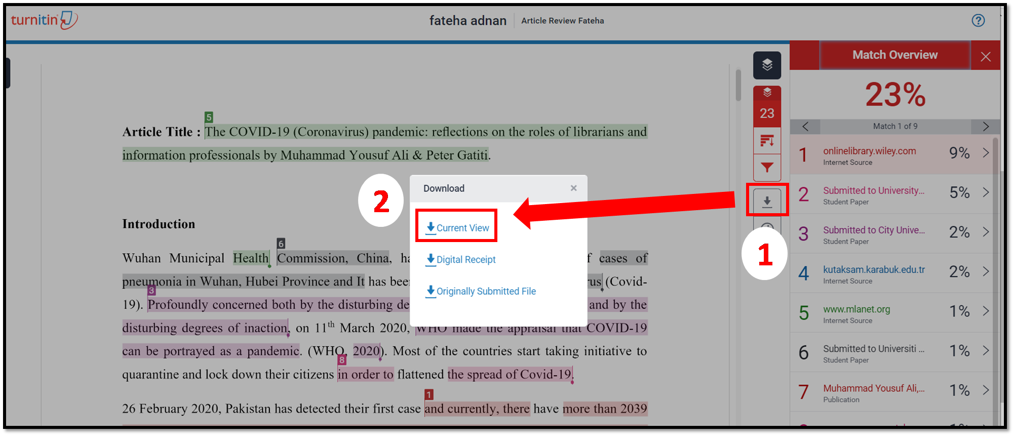 cách sử dụng turnitin - reference image