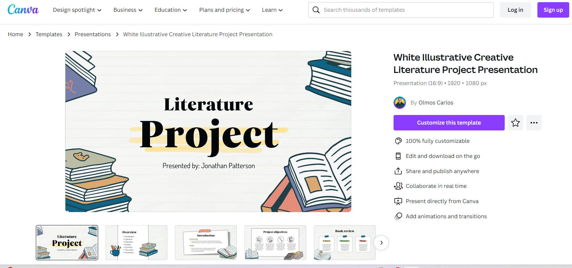 làm slide bằng canva - reference image