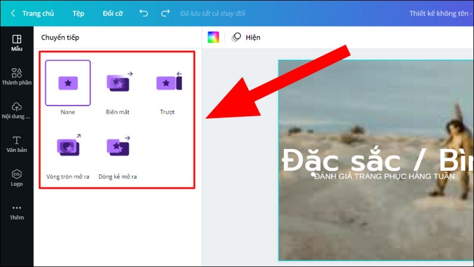 hiệu ứng morph trong canva - reference image