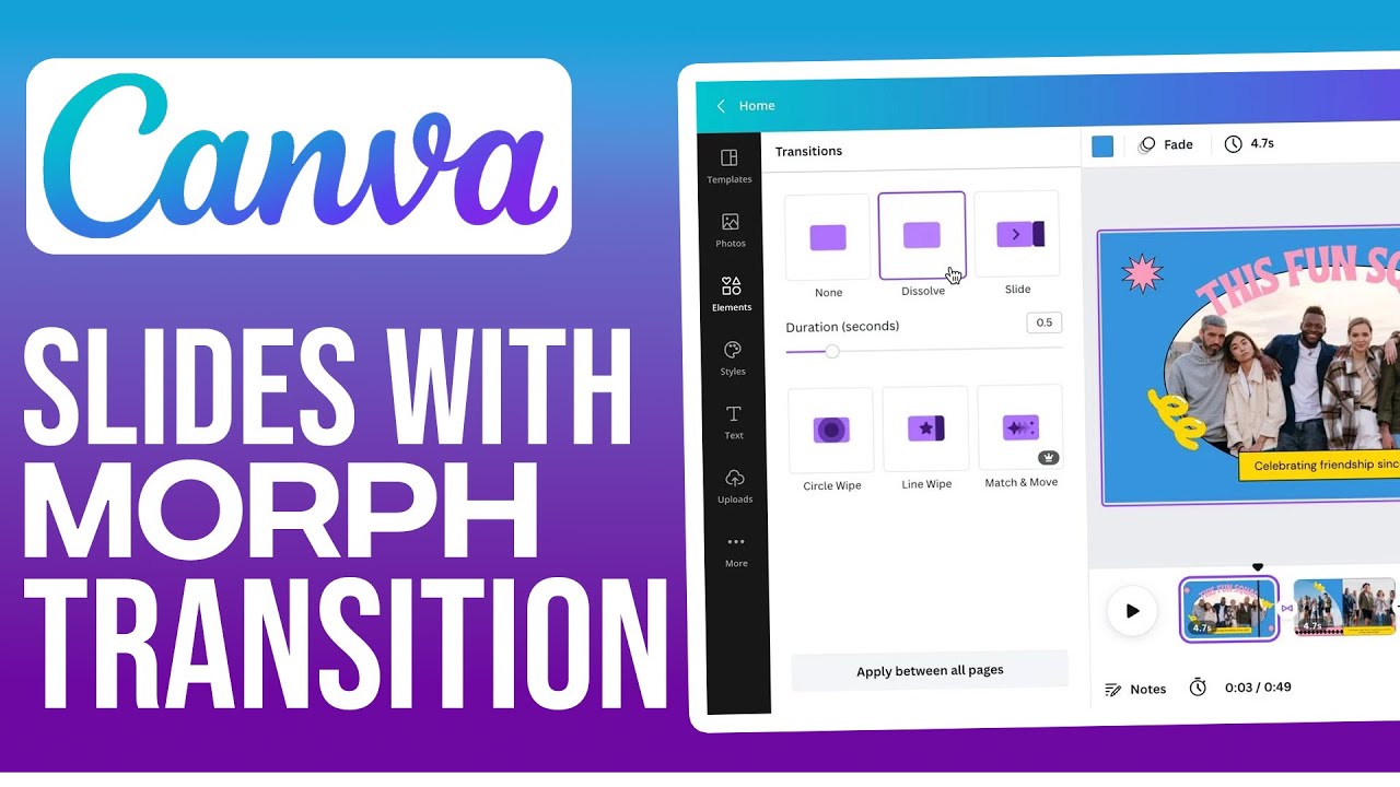 hiệu ứng morph trong canva - reference image