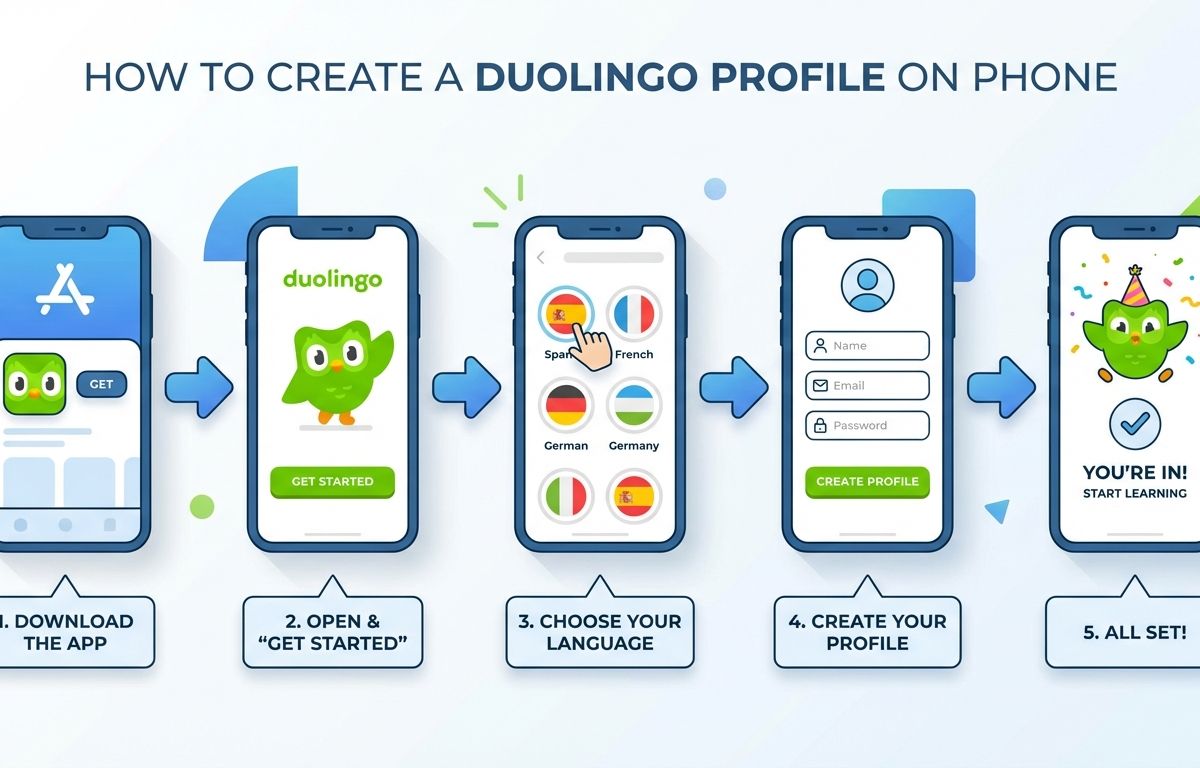 cách tạo hồ sơ trên duolingo trên điện thoại - illustration 2