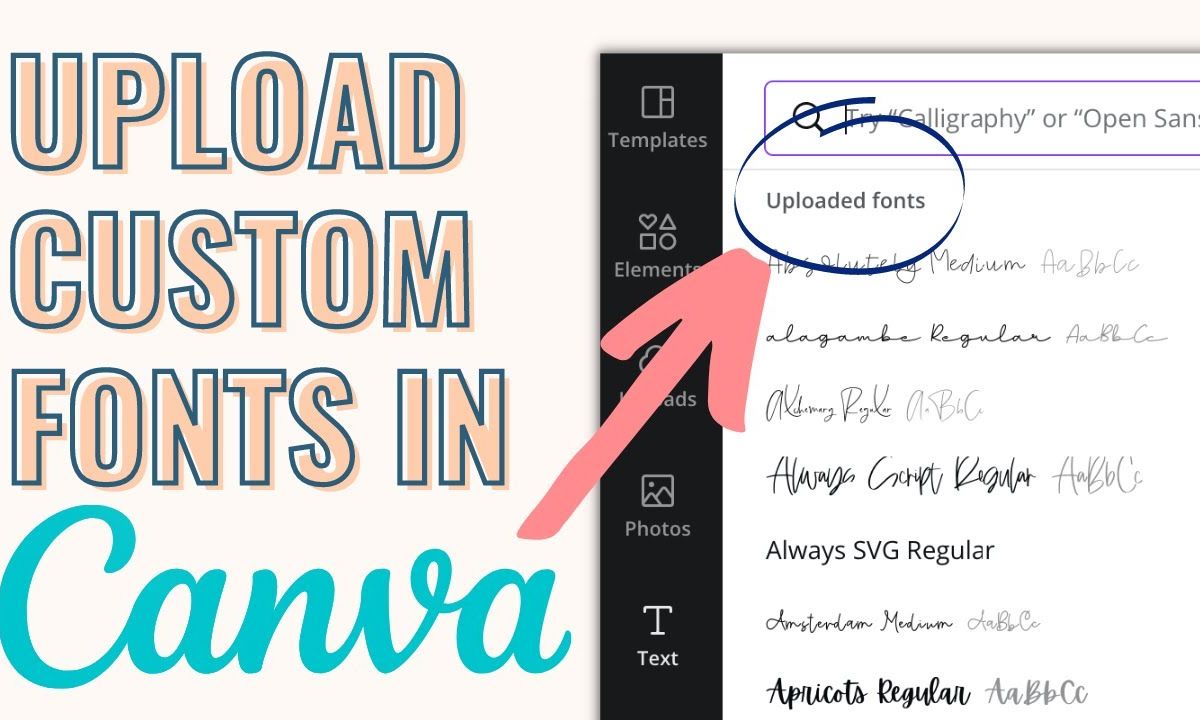 thêm font chữ vào canva - reference image