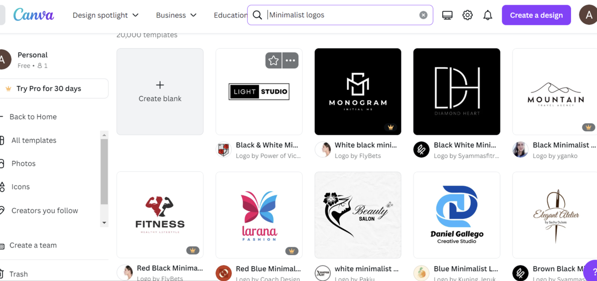 canva thiết kế logo - reference image