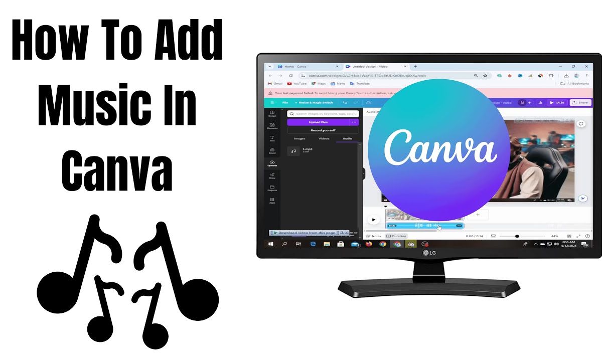 cách chèn nhạc vào canva - reference image