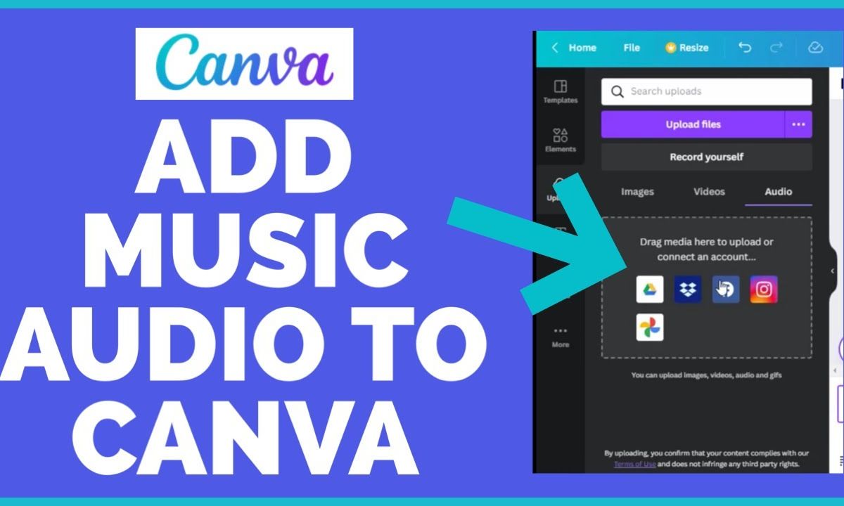 cách chèn nhạc vào canva - reference image