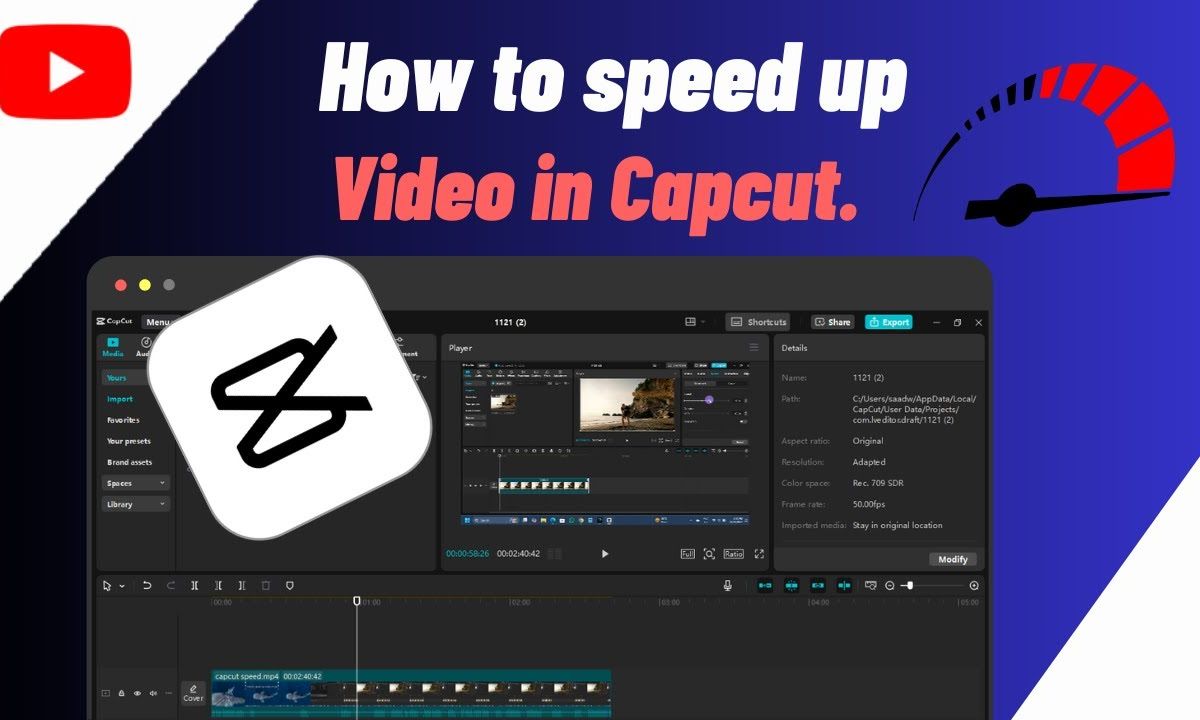 cách chỉnh tốc độ video trên capcut máy tính - reference image