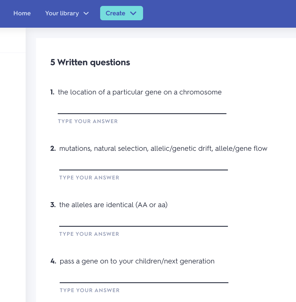 cách tạo trắc nghiệm trên quizlet - reference image