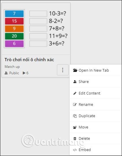 cách tạo trò chơi trên wordwall - reference image