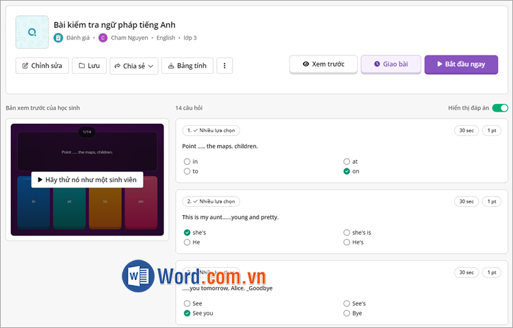 cách tạo quizizz từ file word - reference image