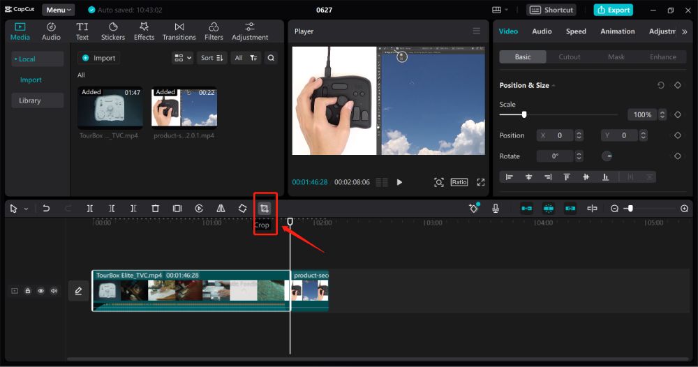 cách cắt khung video trên capcut - reference image