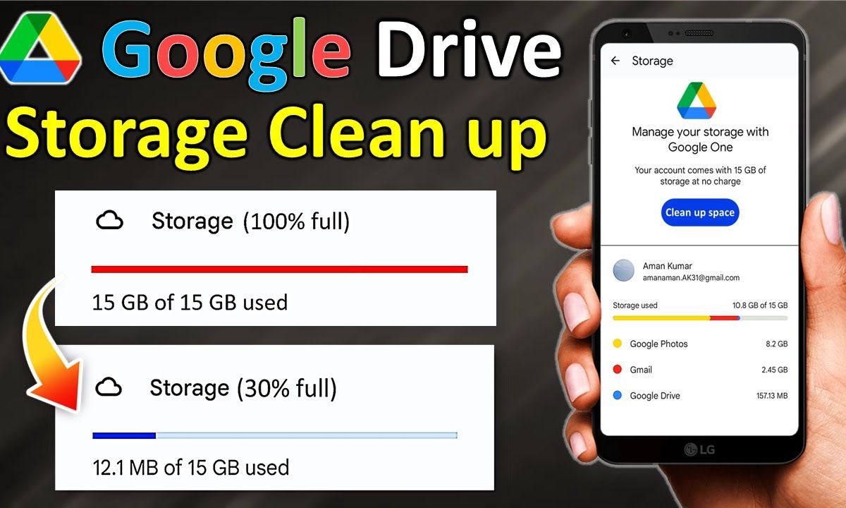 cách giải phóng dung lượng google drive trên điện thoại - reference image