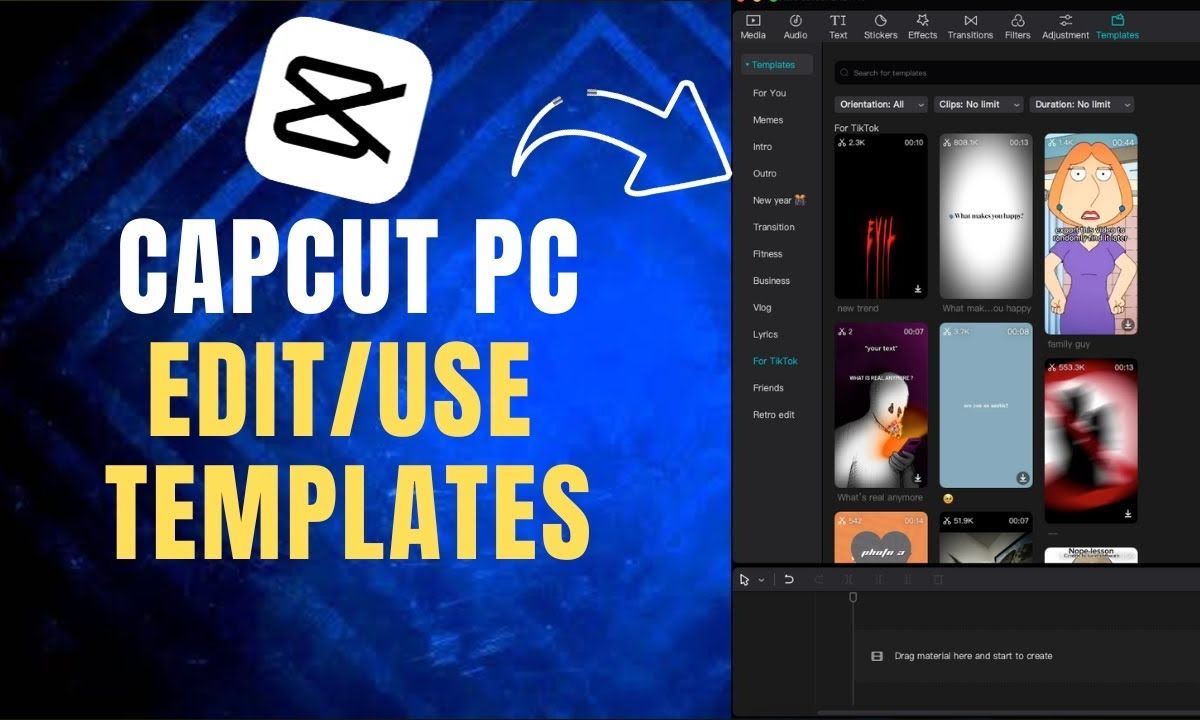 cách lấy mẫu capcut trên máy tính - reference image