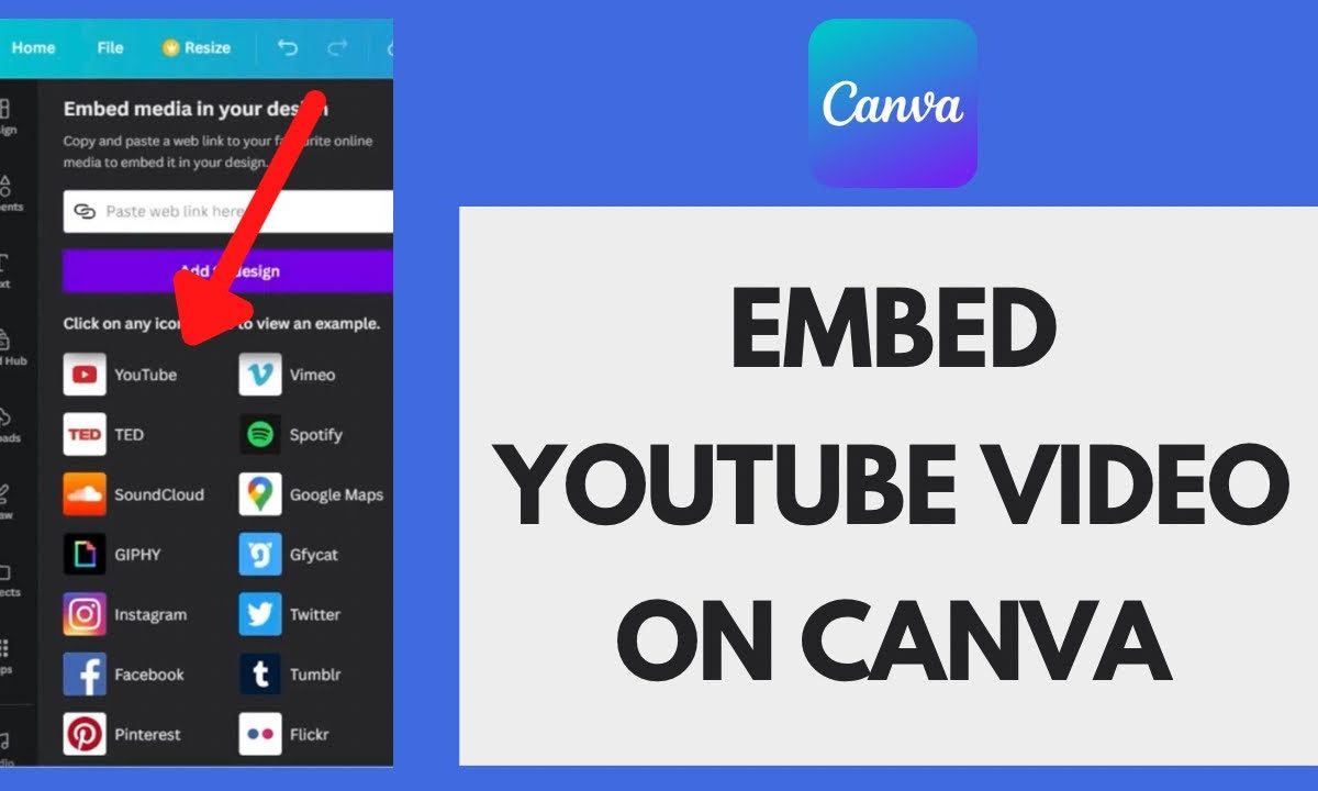 cách chèn video youtube vào canva - reference image