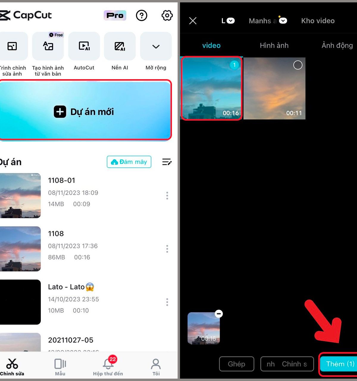 cách ghép 2 video vào 1 khung hình trên capcut - reference image