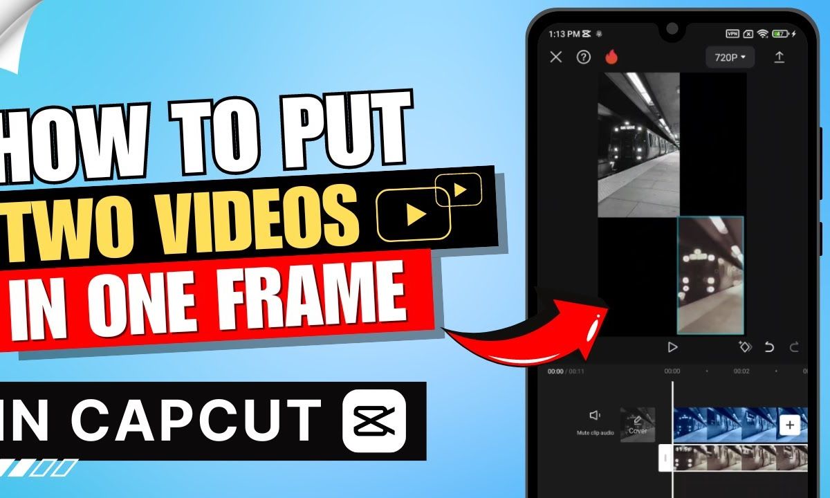 cách ghép 2 video vào 1 khung hình trên capcut - reference image