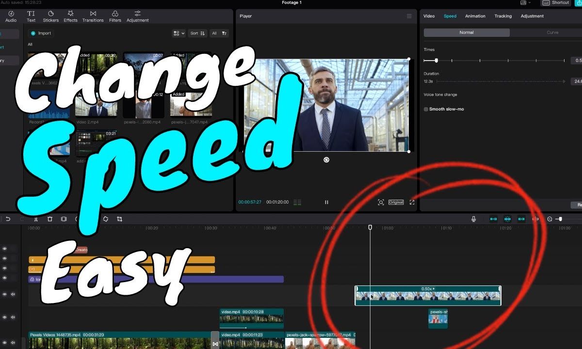 cách làm chậm video trên capcut - reference image