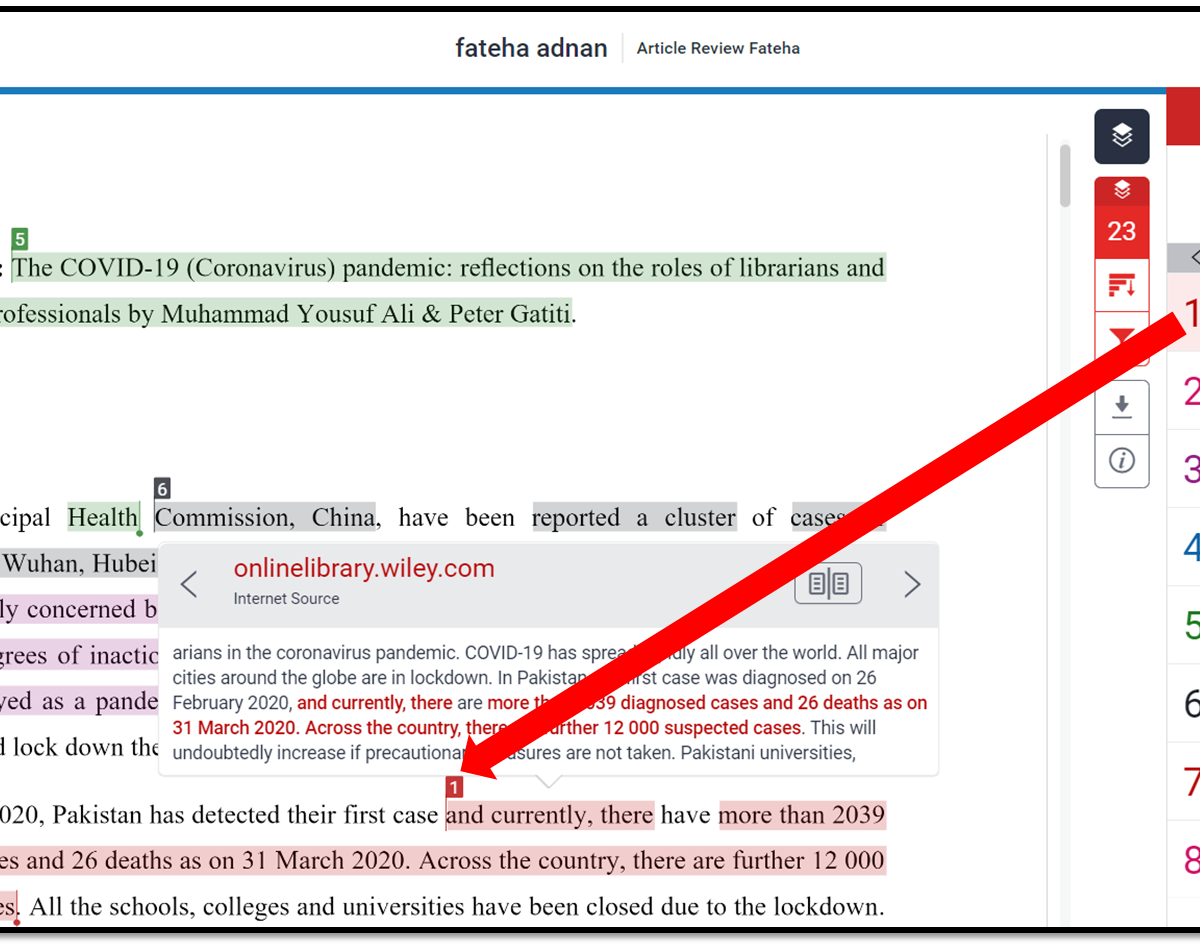 cách sử dụng turnitin - reference image