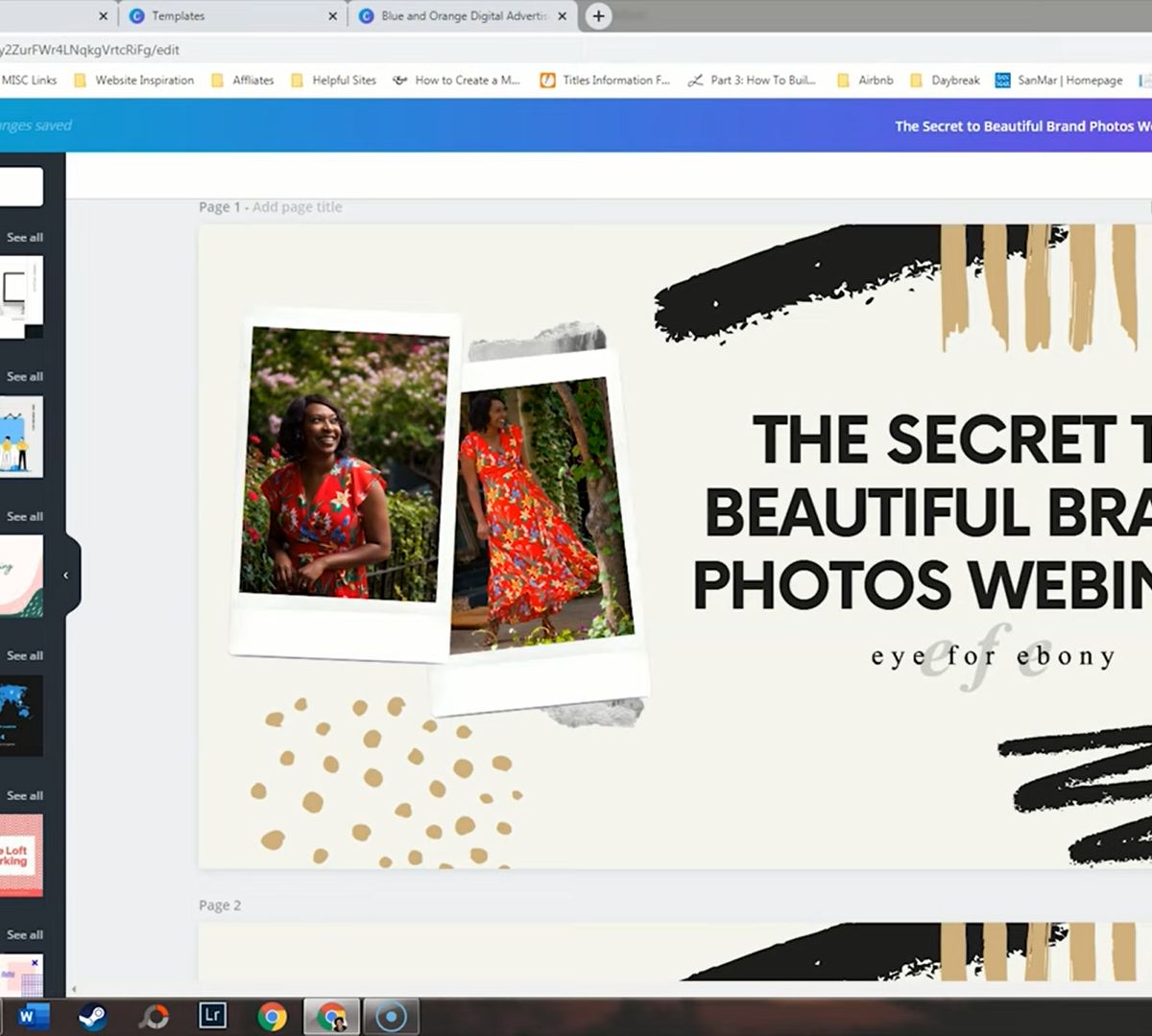 làm slide bằng canva - reference image
