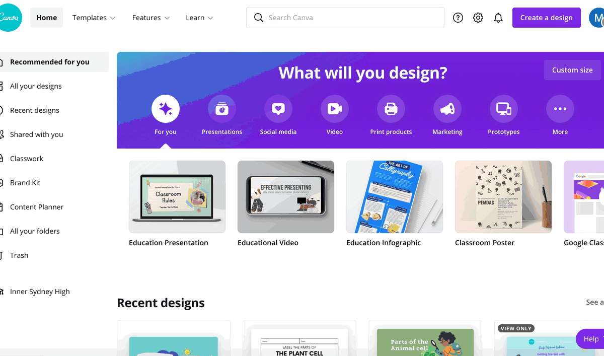 làm slide bằng canva - reference image