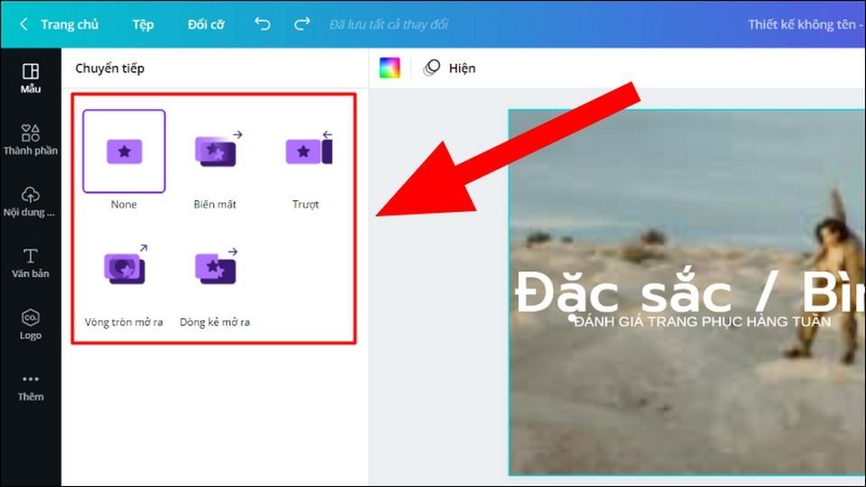 hiệu ứng morph trong canva - reference image